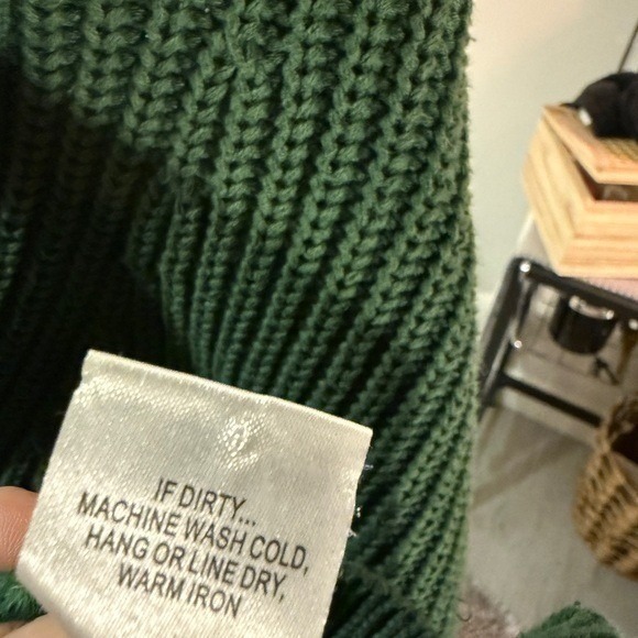 Tradlands Cardigan Kelly green cotton buttons ribbed knit easy wear bookish Sml - Picture 5 of 6